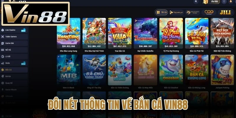 Đôi nét thông tin về Bắn Cá Vin88