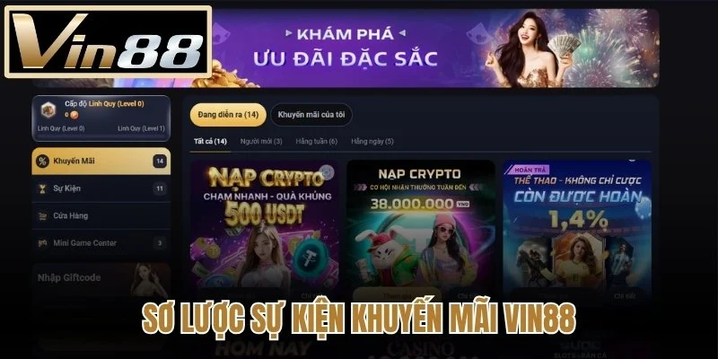 Sơ lược sự kiện Khuyến Mãi Vin88