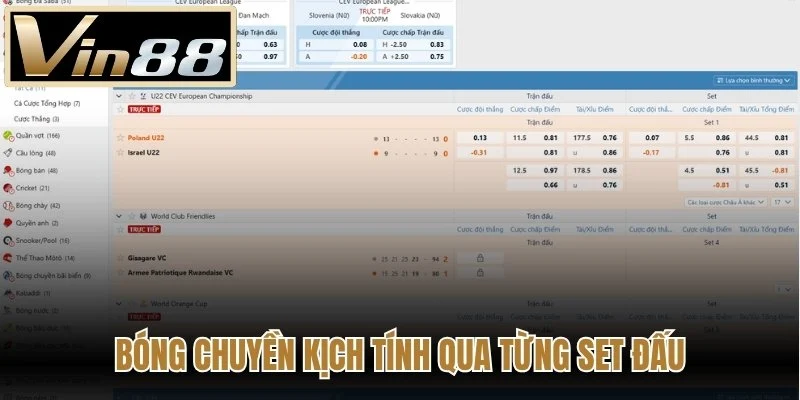 Bóng chuyền kịch tính qua từng set đấu